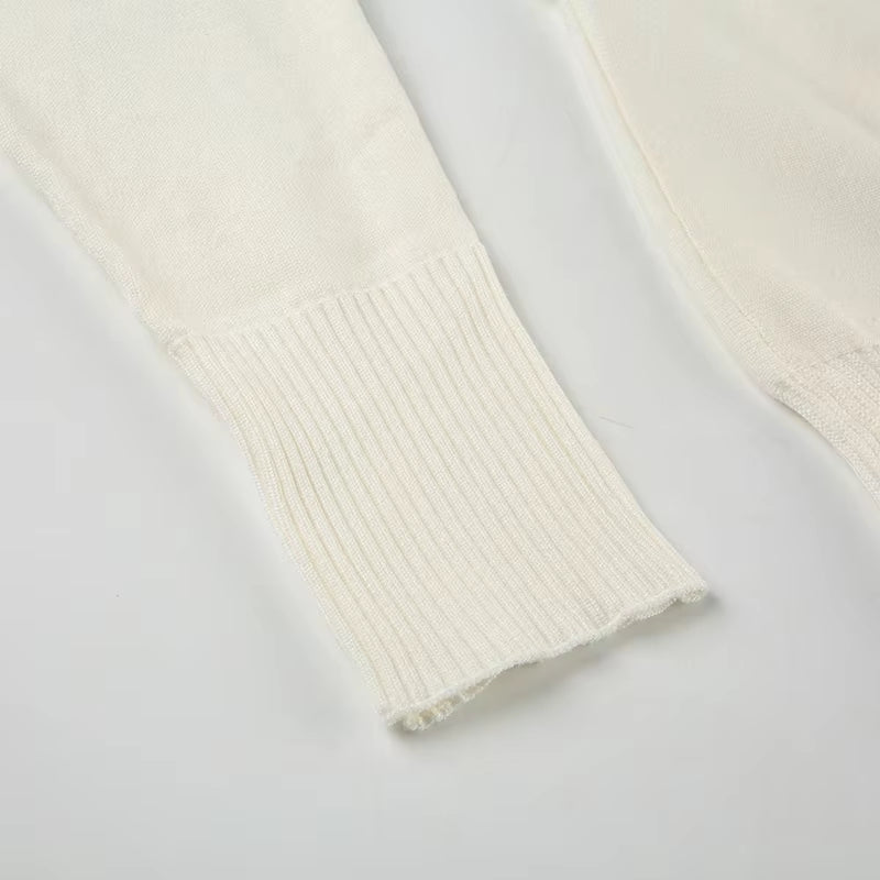 Women’s Off-Shoulder Knit Pullover, Solid Color, Loose Fit, Slash Neck, Autumn/Winter Collection